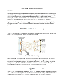 Spectroscopy: Hydrogen, Helium, and Neon Introduction