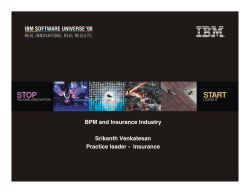 BPM and Insurance Industry Session 4