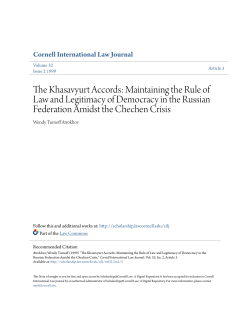 The Khasavyurt Accords - Scholarship@Cornell Law