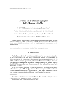 Ab initio study of ordering degree in Fe3Si doped with Mn