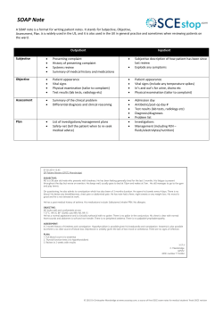Writing a SOAP note