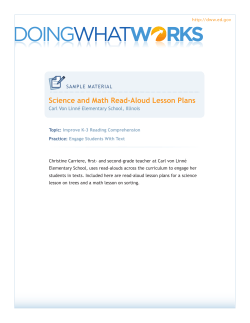 Science and Math Read-Aloud Lesson Plans