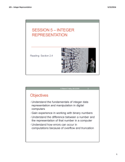 Integer representation