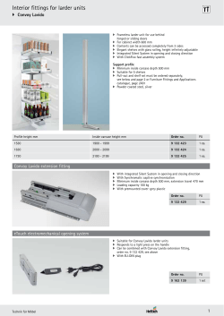 Catalogue interior fittings for larder units: Convoy Lavido