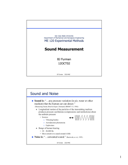Sound Measurement - San Jose State University
