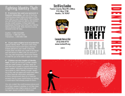 Identity Theft - TCSheriff.org