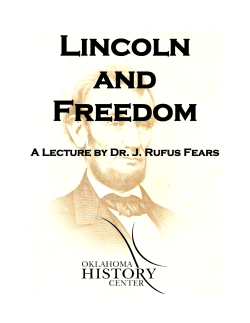 A Lecture by Dr. J. Rufus Fears