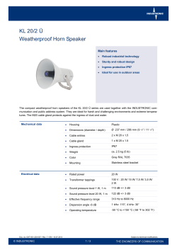 KL 20/2 &Uuml; Weatherproof Horn Speaker