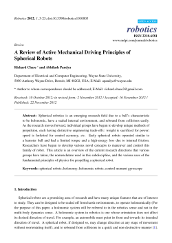 A Review of Active Mechanical Driving Principles of Spherical Robots