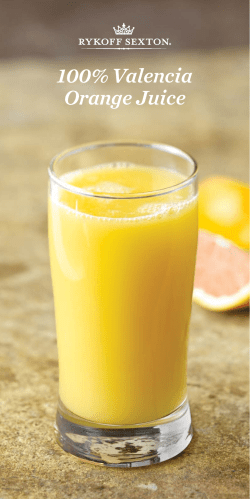 100% Valencia Orange Juice