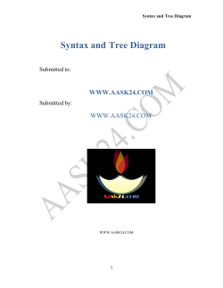 Syntax and Tree Diagram