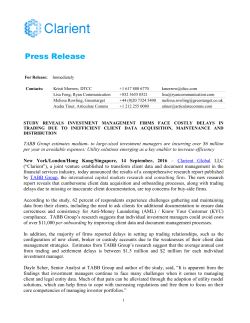 Press Release - Clarient Global