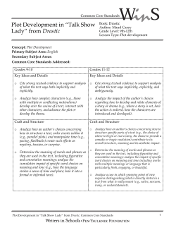 Plot Development in - PEN/Faulkner Foundation