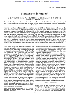 Storage iron in `muscle` - Journal of Clinical Pathology