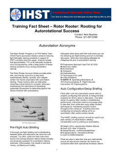 Autorotation Acronyms