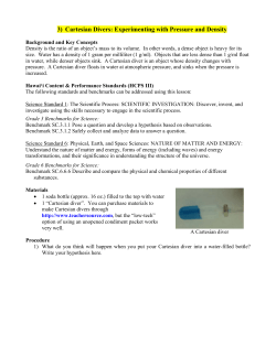 3) Cartesian Divers: Experimenting with Pressure and Density
