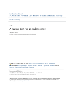 A Secular Test For a Secular Statute