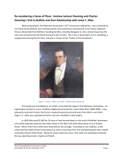 Re-membering a Sense of Place: Andrew Jackson Downing and