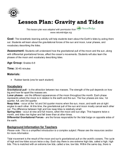 Lesson Plan: Gravity and Tides