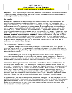 Chemical and Physical Changes