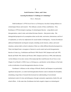 5 Social Structure, Culture, and Crime