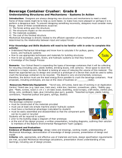Beverage Container Crusher: Grade 8