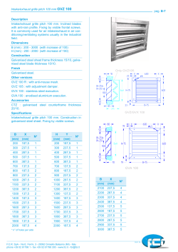Intake/exhaust grille pitch 100 mm GVZ 100 pag. B