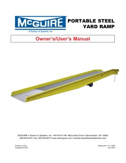 Yard Ramp Owner`s/User Manual