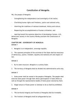Constitution of Mongolia - 1992