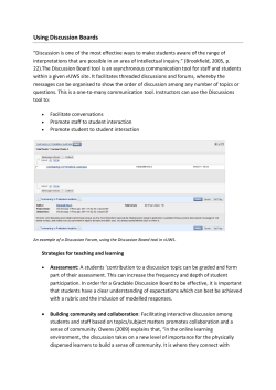 Using Discussion Boards - Western Sydney University