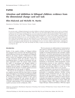 Attention and inhibition in bilingual children