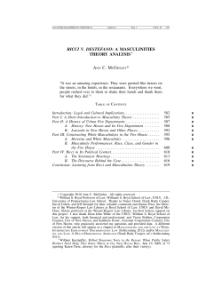 ricci v. destefano: a masculinities theory analysis+