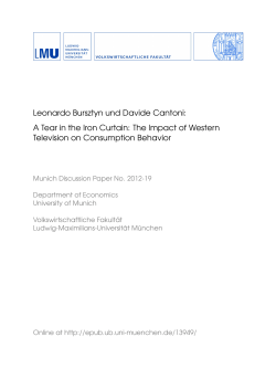 Leonardo Bursztyn und Davide Cantoni: A Tear in the Iron Curtain