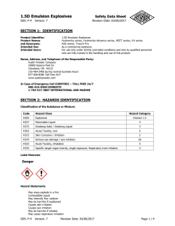 SDS P-4 1.5D Emulsion Explosives AP