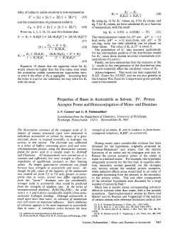 Properties of Bases in Acetonitrile as Solvent. IV. Proton Acceptor