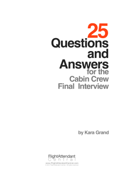 25 Questions and Answers Cabin Crew Final Interview