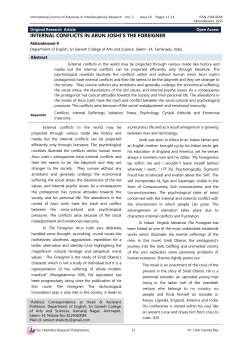 internal conflicts in arun joshi`s the foreigner