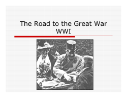 The Road to the Great War WWI