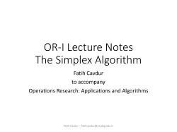 The Simplex Algorithm