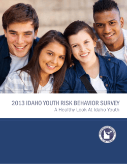 2013 idaho youth risk behavior survey