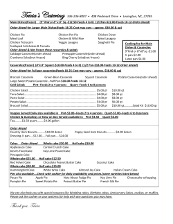 Thank you, Tricia - Tricia`s Catering