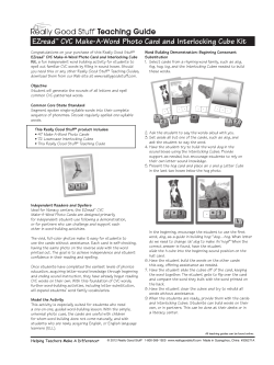EZread&trade; CVC Make-A-Word Photo Card and Interlocking Cube Kit