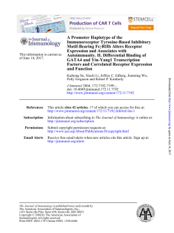 and Function Factors and Correlated Receptor Expression GATA4