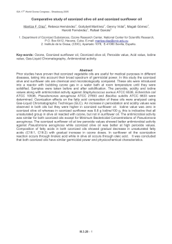 Comparative study of ozonized olive oil and ozonized