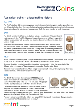 Australian coins &ndash; a fascinating history