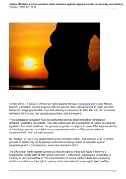 Sudan: UN rights experts condemn death sentence against