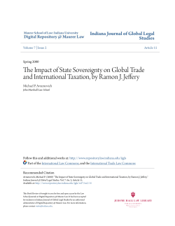 The Impact of State Sovereignty on Global Trade and International