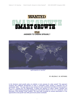 Smart Growth: Answer to urban Sprawl?