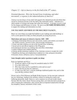 Society`s Reactions to Industrialization