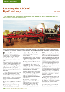 Learning the ABCs of liquid delivery